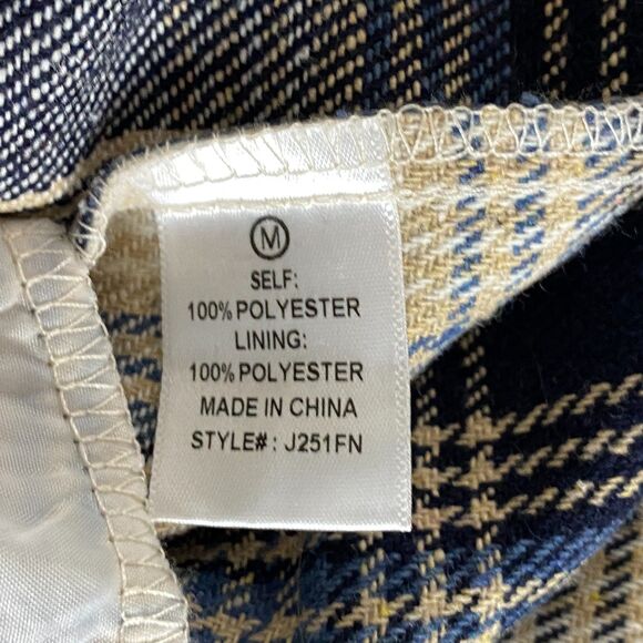 New Fashion Nova Paint The Town Plaid Flannel Jacket Shacket Women's Size Medium - Picture 6 of 9